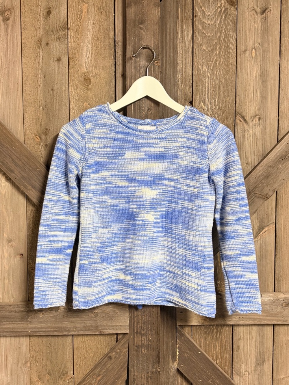 Place Soft Blue and White Marled Knit Sweater